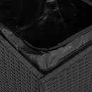 vidaXL kerti székek párnákkal 2 db fekete 40x40x43 cm polirattan