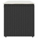 vidaXL kerti székek párnákkal 2 db fekete 40x40x43 cm polirattan