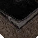 vidaXL 2 db barna polyrattan kerti szék párnával 40x40x43 cm