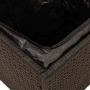 vidaXL 2 db barna polyrattan kerti szék párnával 40x40x43 cm