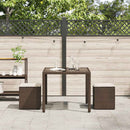 vidaXL 2 db barna polyrattan kerti szék párnával 40x40x43 cm