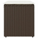 vidaXL 2 db barna polyrattan kerti szék párnával 40x40x43 cm