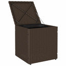 vidaXL 2 db barna polyrattan kerti szék párnával 40x40x43 cm