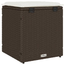 vidaXL 2 db barna polyrattan kerti szék párnával 40x40x43 cm