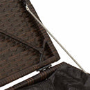 vidaXL 2 db barna polyrattan kerti szék párnával 40x40x43 cm