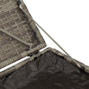 vidaXL kerti székek párnákkal 2 db szürke 40x40x43 cm polirattan