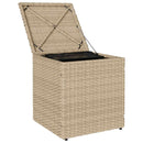 vidaXL 2 db bézs polyrattan kerti szék párnával 40x40x43 cm
