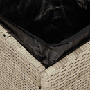 vidaXL 2 db világosszürke polyrattan kerti szék párnával 40x40x43 cm