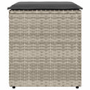 vidaXL 2 db világosszürke polyrattan kerti szék párnával 40x40x43 cm