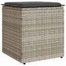 vidaXL 2 db világosszürke polyrattan kerti szék párnával 40x40x43 cm