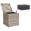 vidaXL 2 db világosszürke polyrattan kerti szék párnával 40x40x43 cm