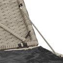vidaXL 2 db világosszürke polyrattan kerti szék párnával 40x40x43 cm