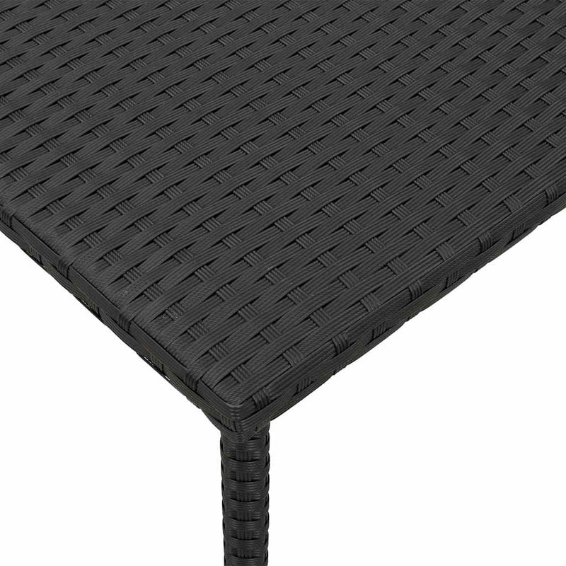 vidaXL téglalap fekete polyrattan kerti dohányzóasztal 40x40x37 cm