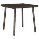 vidaXL téglalap barna polyrattan kerti dohányzóasztal 40x40x37cm