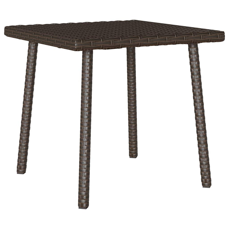 vidaXL téglalap barna polyrattan kerti dohányzóasztal 40x40x37cm