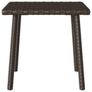 vidaXL téglalap barna polyrattan kerti dohányzóasztal 40x40x37cm
