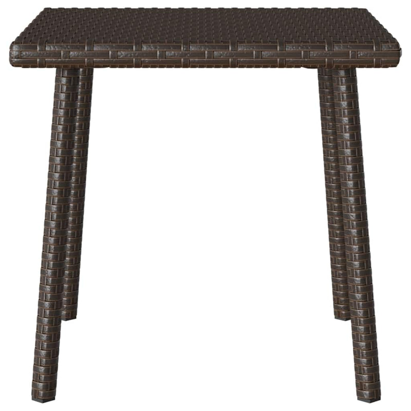 vidaXL téglalap barna polyrattan kerti dohányzóasztal 40x40x37cm
