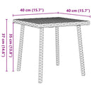 vidaXL téglalap barna polyrattan kerti dohányzóasztal 40x40x37cm