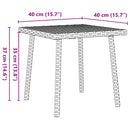 vidaXL téglalap barna polyrattan kerti dohányzóasztal 40x40x37cm