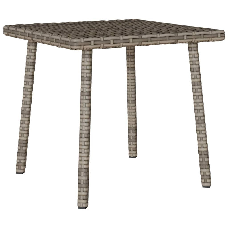 vidaXL téglalap szürke polyrattan kerti dohányzóasztal 40x40x37cm