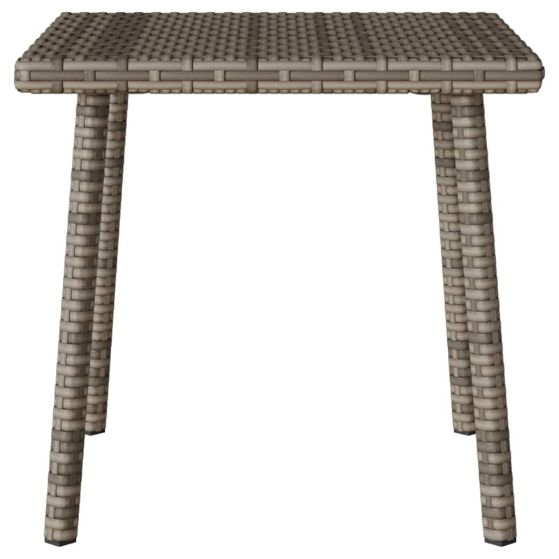 vidaXL téglalap szürke polyrattan kerti dohányzóasztal 40x40x37cm