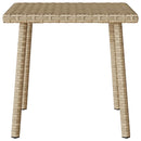 vidaXL téglalap bézs polyrattan kerti dohányzóasztal 40x40x37cm