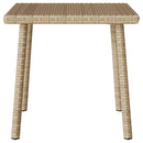vidaXL téglalap bézs polyrattan kerti dohányzóasztal 40x40x37cm