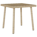 vidaXL téglalap bézs polyrattan kerti dohányzóasztal 40x40x37cm
