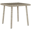 vidaXL téglalap polyrattan kerti dohányzóasztal 40x40x37cm