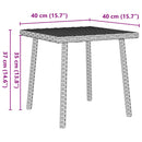 vidaXL téglalap polyrattan kerti dohányzóasztal 40x40x37cm