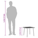 vidaXL téglalap polyrattan kerti dohányzóasztal 40x40x37cm