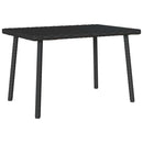 vidaXL téglalap fekete polyrattan kerti dohányzóasztal 60x40x37cm