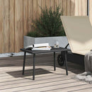 vidaXL téglalap fekete polyrattan kerti dohányzóasztal 60x40x37cm