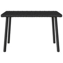 vidaXL téglalap fekete polyrattan kerti dohányzóasztal 60x40x37cm