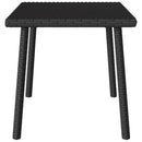vidaXL téglalap fekete polyrattan kerti dohányzóasztal 60x40x37cm