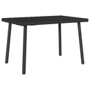 vidaXL téglalap fekete polyrattan kerti dohányzóasztal 60x40x37cm