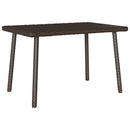 vidaXL téglalap barna polyrattan kerti dohányzóasztal 60x40x37cm