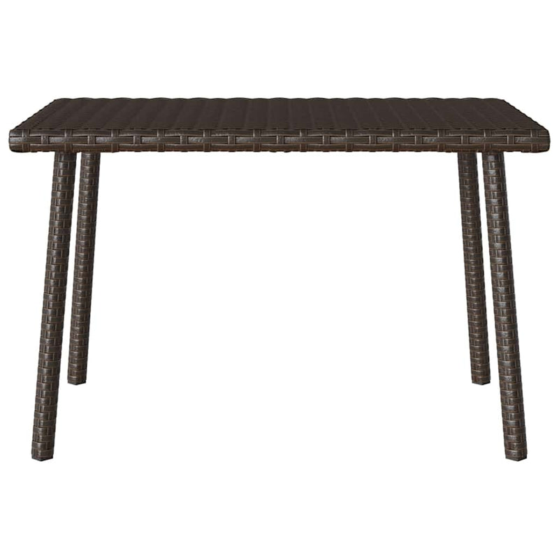 vidaXL téglalap barna polyrattan kerti dohányzóasztal 60x40x37cm