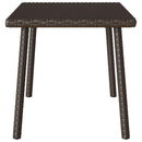 vidaXL téglalap barna polyrattan kerti dohányzóasztal 60x40x37cm