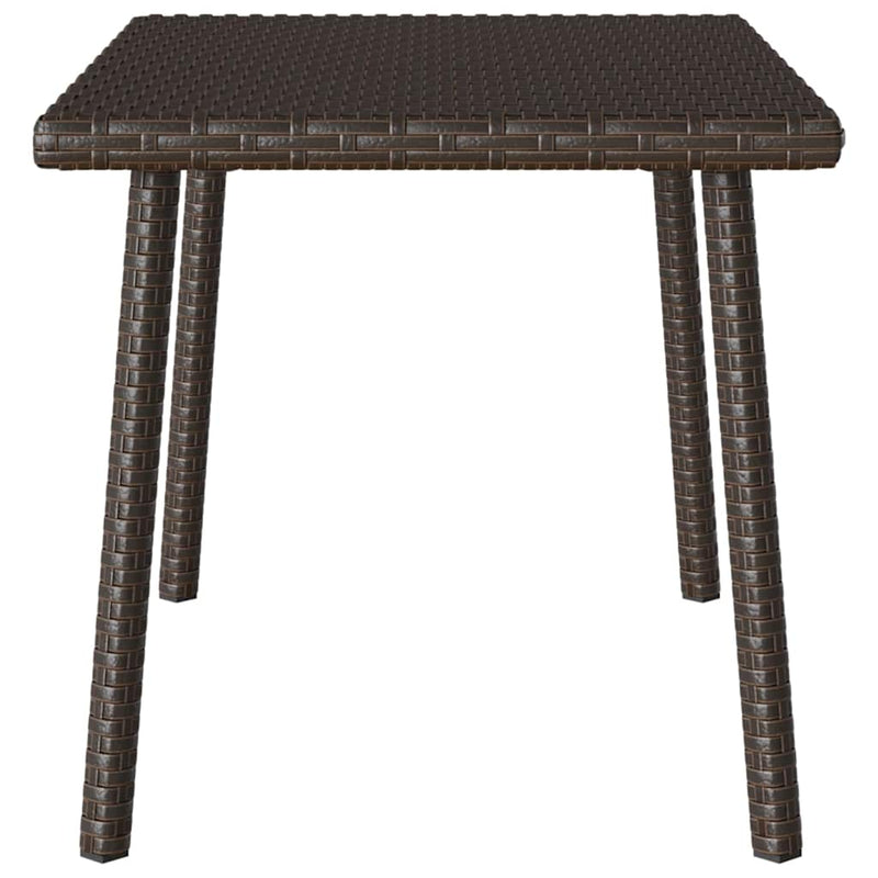 vidaXL téglalap barna polyrattan kerti dohányzóasztal 60x40x37cm