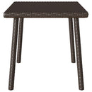 vidaXL téglalap barna polyrattan kerti dohányzóasztal 60x40x37cm