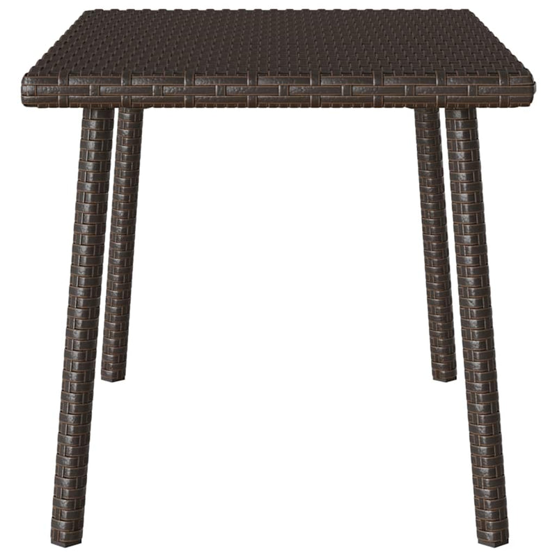 vidaXL téglalap barna polyrattan kerti dohányzóasztal 60x40x37cm