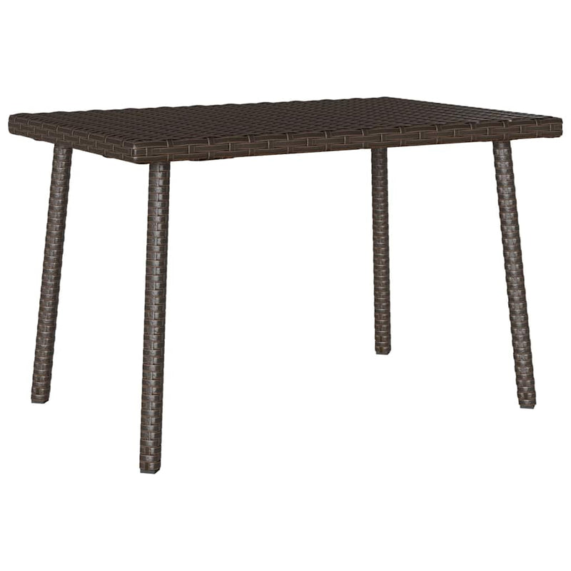 vidaXL téglalap barna polyrattan kerti dohányzóasztal 60x40x37cm