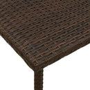 vidaXL téglalap barna polyrattan kerti dohányzóasztal 60x40x37cm