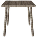 vidaXL téglalap szürke polyrattan kerti dohányzóasztal 60x40x37cm