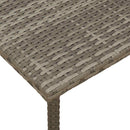 vidaXL téglalap szürke polyrattan kerti dohányzóasztal 60x40x37cm