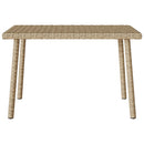 vidaXL téglalap bézs polyrattan kerti dohányzóasztal 60x40x37cm