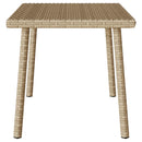 vidaXL téglalap bézs polyrattan kerti dohányzóasztal 60x40x37cm
