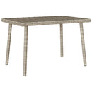 vidaXL téglalap polyrattan kerti dohányzóasztal 60x40x37cm