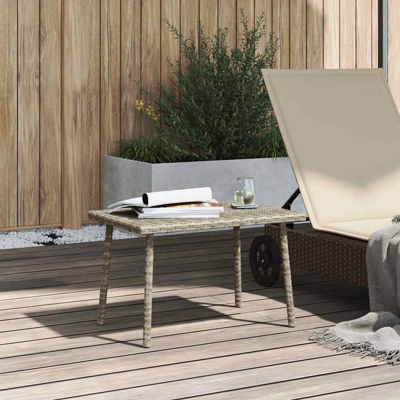 vidaXL téglalap polyrattan kerti dohányzóasztal 60x40x37cm